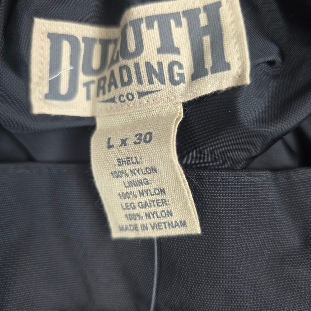 Duluth Trading Co Whaleback Pants Men L 30 Black Straight Uninsulated Cargo - Picture 4 of 9